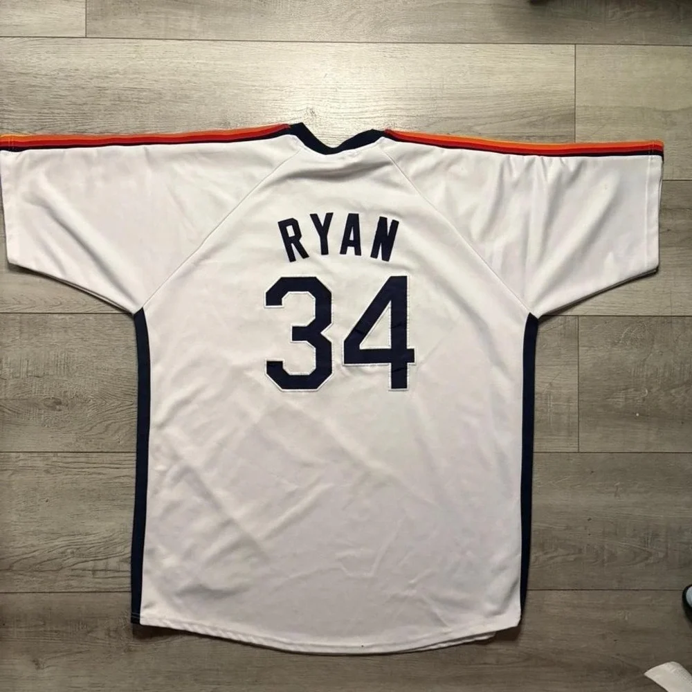 Vintage Mitchell &Ness‎ Nolan Ryan Houston Astros jersey MEN SIZE L